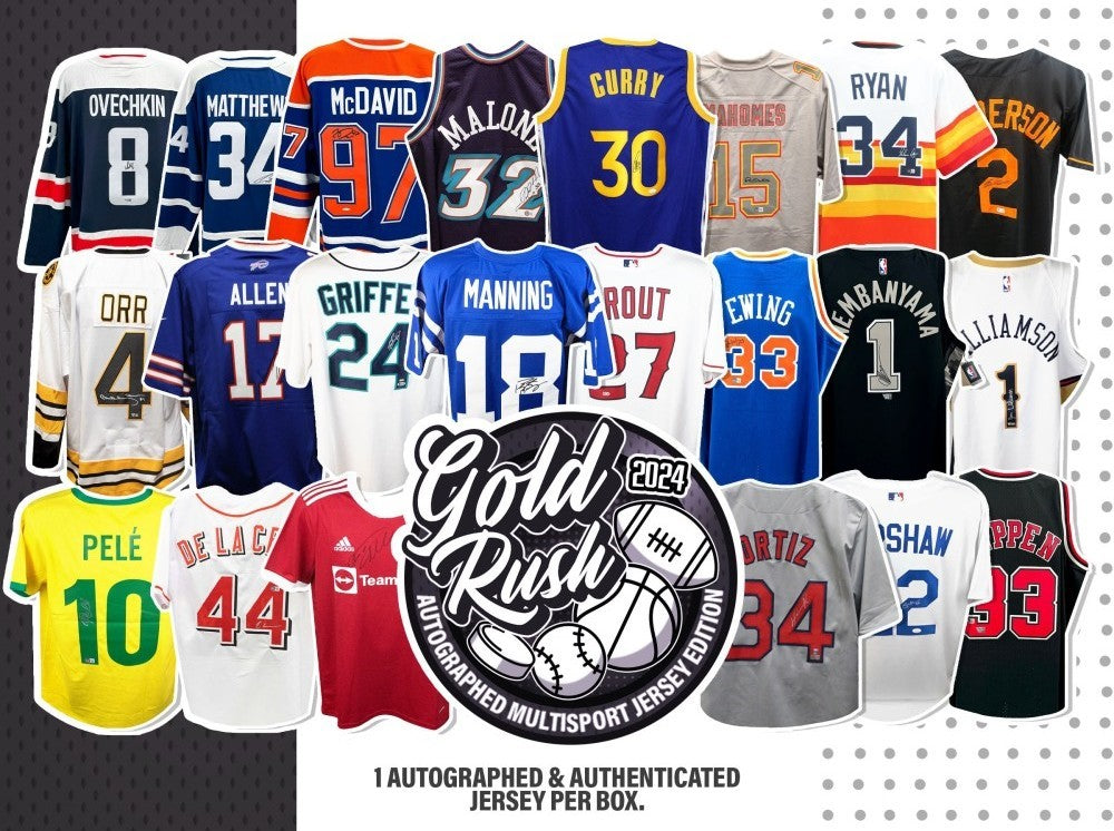 WEDNESDAY 2024 Gold Rush Autographed Multi Sport Jersey 6 Box Case B Bomber Breaks