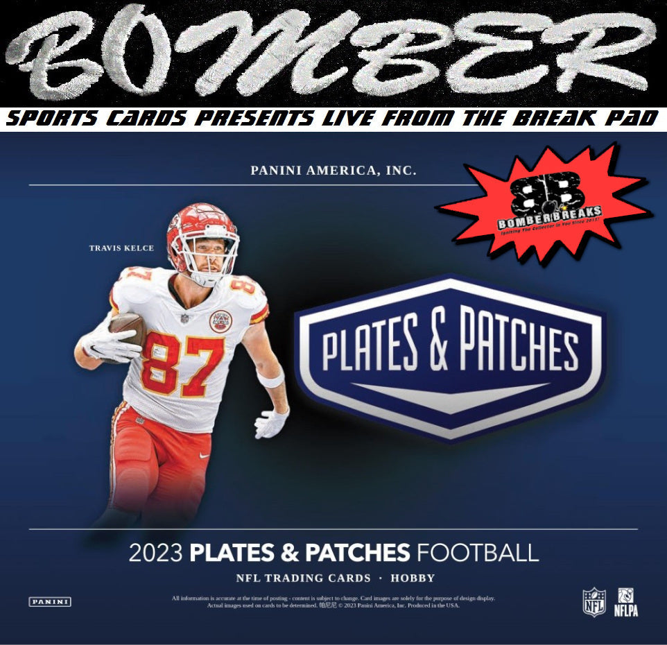 SUNDAY - 2023 Panini Plates & Patches Football 4 Box Break - Random Te –  Bomber Breaks