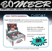 Load image into Gallery viewer, 8:50pm ET - 🚨(NOW A FILLER) - SUNDAY - 2024 Topps Chrome Baseball Jumbo 8 Box Case Break - Pick Your Team #28 - Live 8/4/24