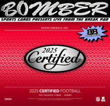 Load image into Gallery viewer, 7:50pm ET - 🚨(NOW A FILLER - Giants, Saints In!) - MONDAY - 2025 Panini Certified Football 4 Box Break - Pick Your Team #6 - Live 4/6/26