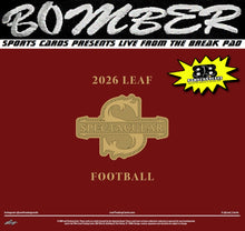 Load image into Gallery viewer, WEDNESDAY - 2026 Leaf Spectacular Football Hobby 1-Box Break - Random Checklist #4 - (18 Names Per Spot) - Live 8/19/26