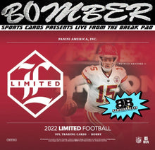 Load image into Gallery viewer, (NOW A FILLER) - 4:35pm EST - WEDNESDAY - 2022 Panini Limited Football 7 Box Half Case Break - Pick Your Team #2 - Live 4/5/23