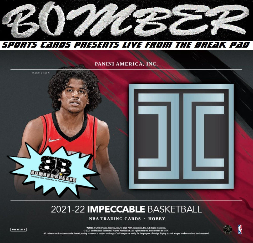 (NOW A FILLER) 4:30pm EST - WEDNESDAY - 2021/22 Panini Impeccable Basketball 3 Box  Case Break - Pick Your Team #1 - Live 5/25/22