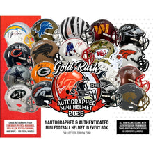 Load image into Gallery viewer, THURSDAY - 2026 Gold Rush Series 4 Autographed Mini Helmet Football Edition 12-Box Case Break - Random Team #1 - Live 6/11/26
