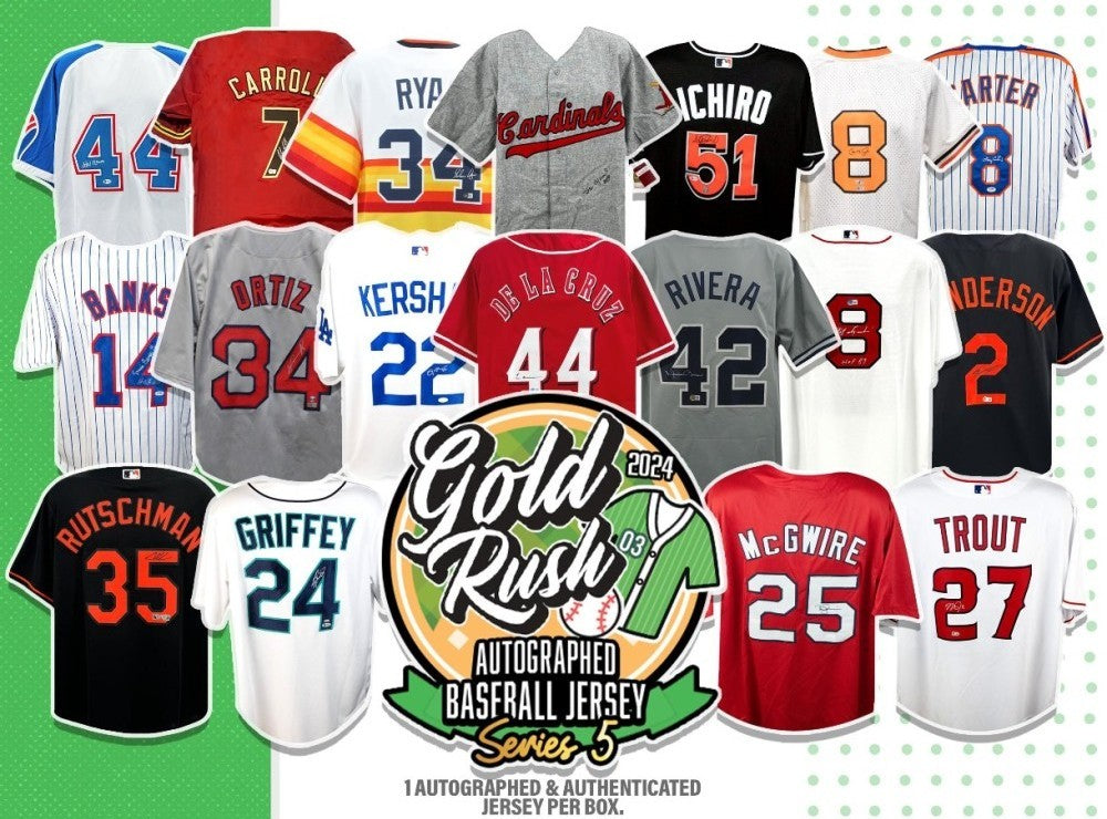 THURSDAY - 2024 Gold Rush Series 5 Autographed Baseball Jerseys 6-Box Case Break - Random Team #2 - Live 11/21/24