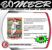 Load image into Gallery viewer, MONDAY - 2025 Bowman Draft Baseball Hobby 4 Box Half Case Break - Pick Your Team #11 (PAPER BASE OWN SPOT) - Live 1/26/26
