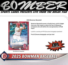 Load image into Gallery viewer, WEDNESDAY - 2025 Bowman Baseball Breaker&#39;s Delight 6 Box Case Break - Pick Your Team #10 - Live 5/7/25
