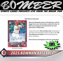 Load image into Gallery viewer, WEDNESDAY - 2025 Bowman Baseball Jumbo 8 Box Case Break - Pick Your Team #5 - Live 5/7/25
