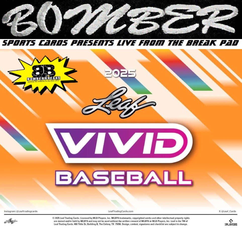 WEDNESDAY - 2025 Leaf Vivid Baseball Jumbo 2-Box Break - Random Checklist #5 - (12 Names Per Spot) - Live 11/12/25