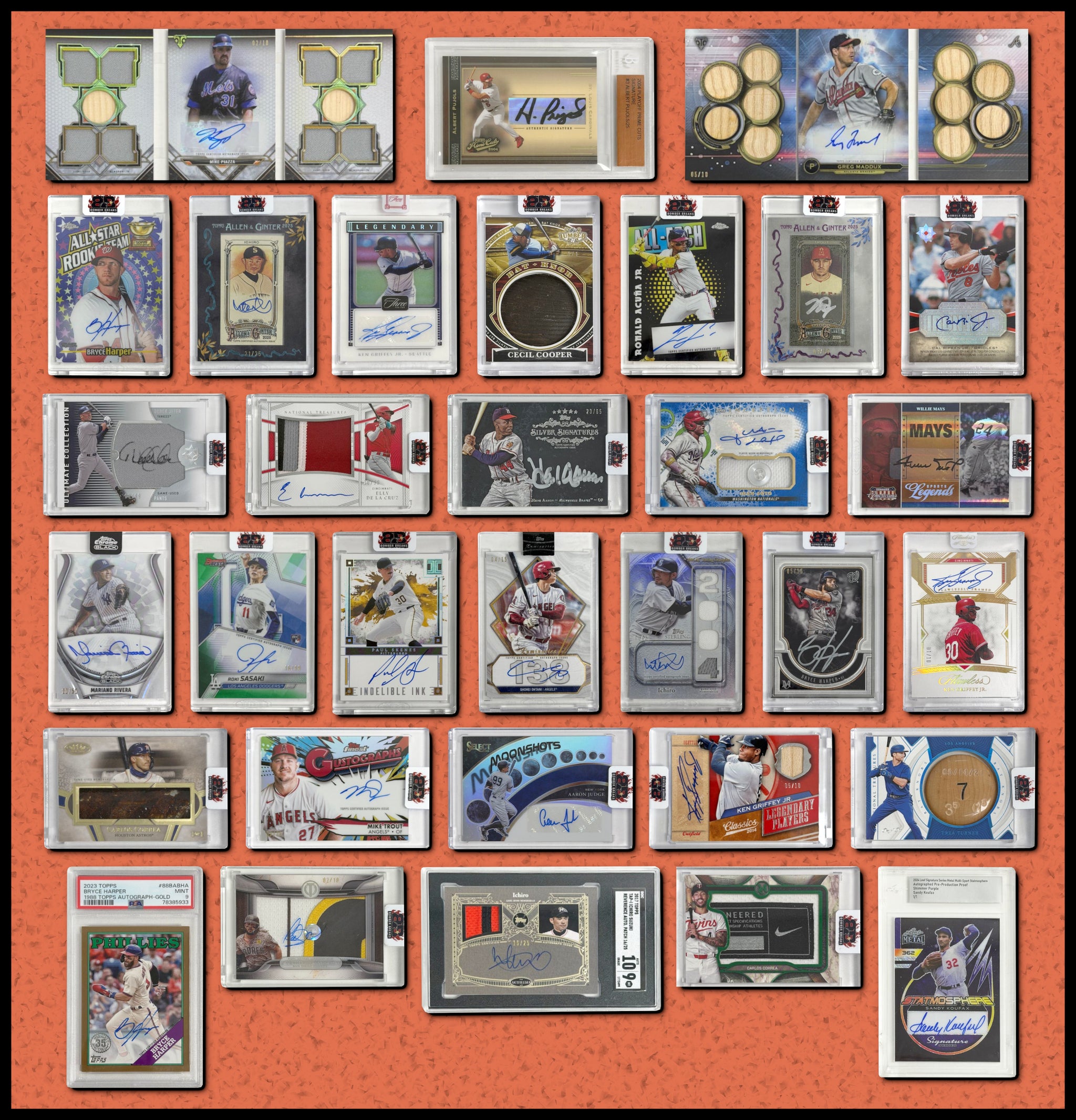card cases to display landscape cards 35 Graded Card Wall Display main image 1