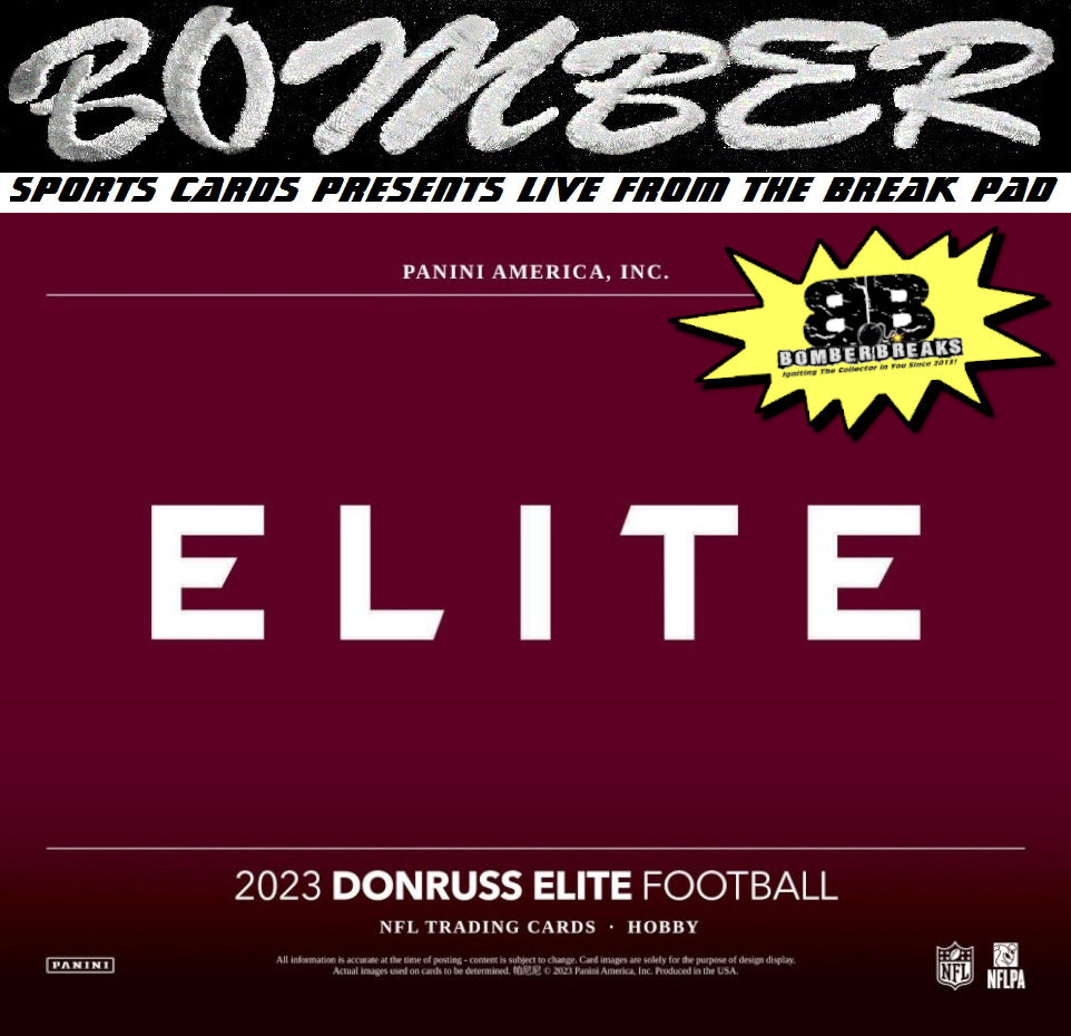 (2 Entries/$75 ADDED - WEDNESDAY BREAK CREDIT FILL BONUS ESCALATOR!*) - 2023 Panini Donruss Elite Football 6 Box Half Case Break - Random Team #1 - Live 10/4/23