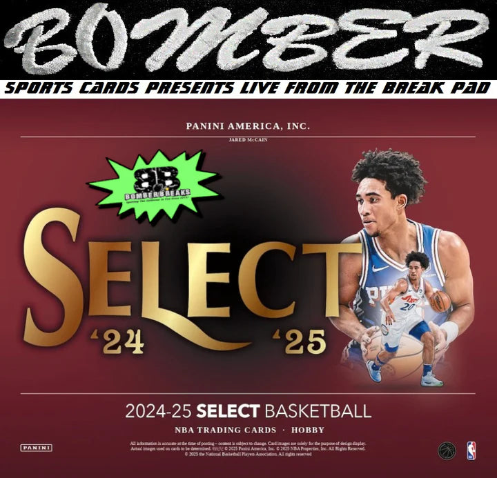 10:15pm ET - 🚨(NOW A FILLER) - SUNDAY - 2024 Panini Select Hobby Basketball 6 Box Half Case Break - Pick Your Team #7 - Live 7/6/25
