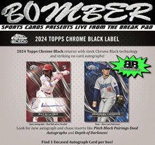 Load image into Gallery viewer, 8:35pm ET - 🚨(NOW A FILLER) - THURSDAY - 2024 Topps Chrome Black Baseball 12 Box Case Break - Pick Your Team #12 - Live 4/25/24
