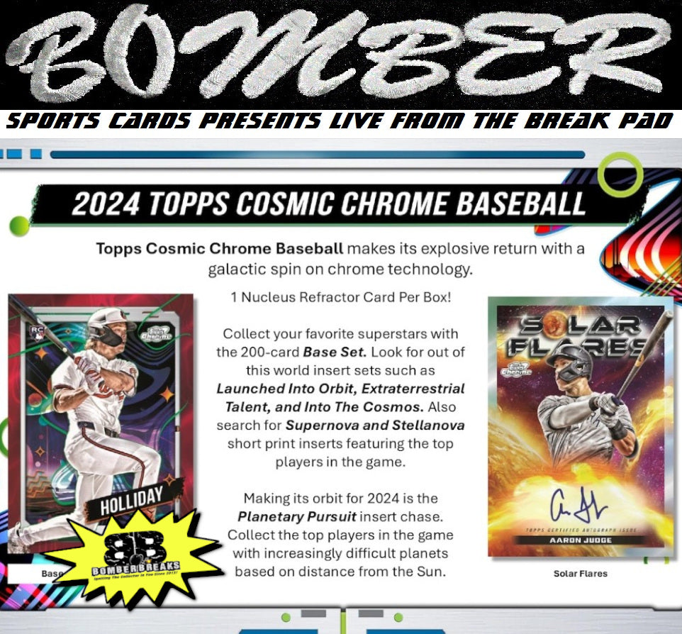 WEDNESDAY 2024 Topps Cosmic Chrome Baseball 6 Box Half Case Break