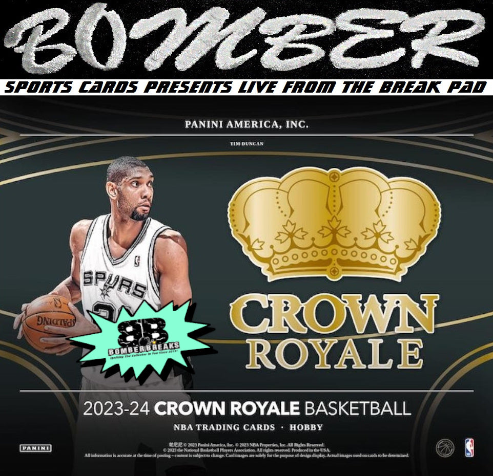 🚨(NOW A FILLER - SPURS IN!) - MONDAY - 2023/24 Panini Crown Royale Basketball 8 Box Half Case Break - Pick Your Team #7 - Live 5/20/24