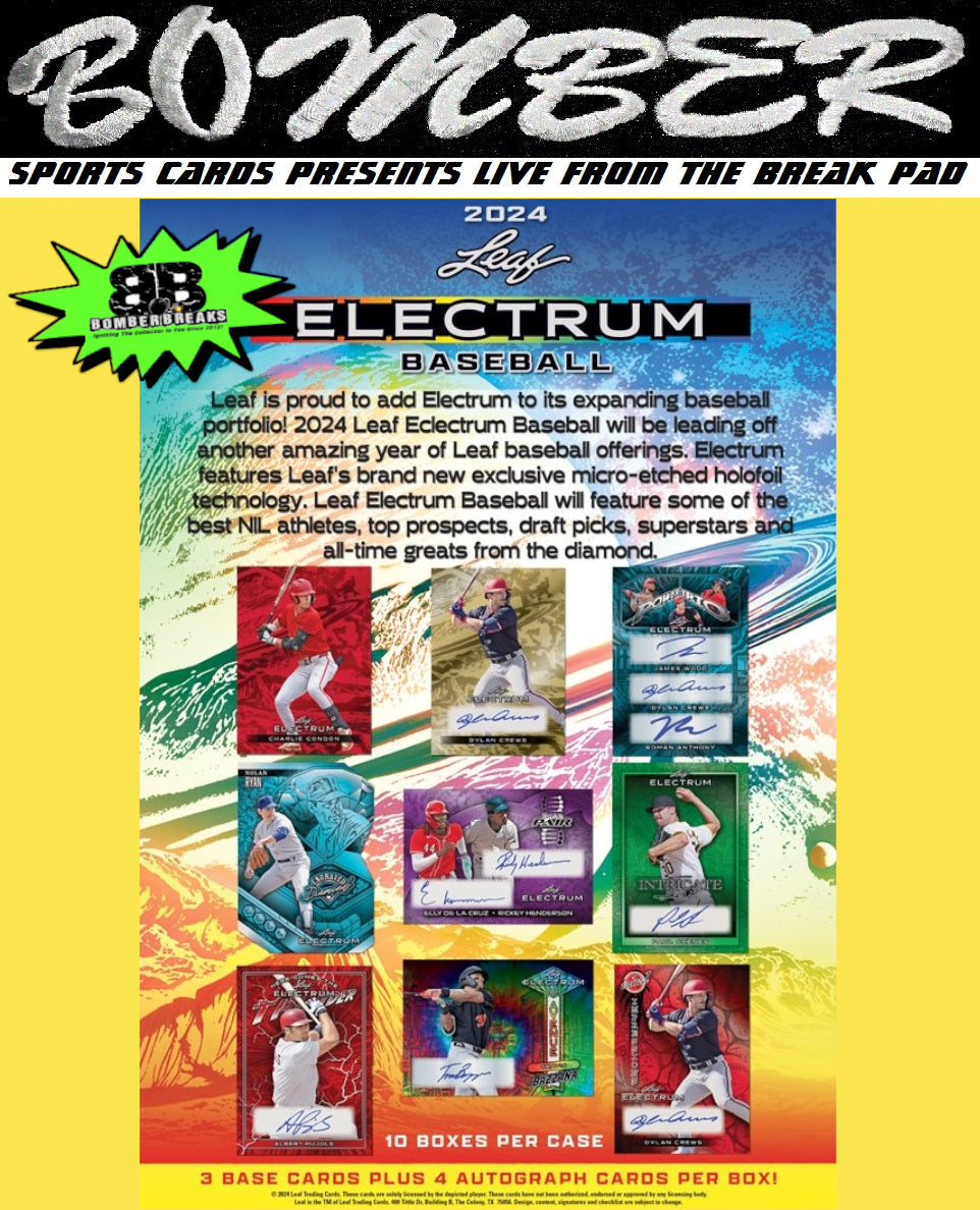 SUNDAY 2024 Leaf Electrum Baseball 2Box Break Random Checklist 9