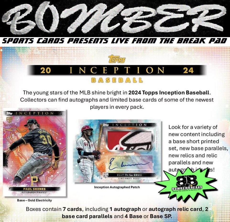 10:45pm ET - 🚨(NOW A FILLER) - WEDNESDAY - 2024 Topps Inception Baseball Hobby 8 Box Case Break - Pick Your Team #14 - Live 7/2/25