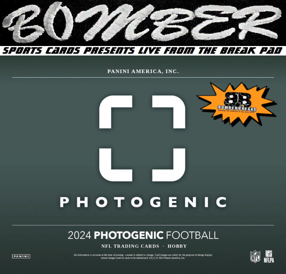 SUNDAY - 2024 Panini Photogenic Football Hobby 7 Box Half Case Break - Random Team #1 - Live 2/23/25