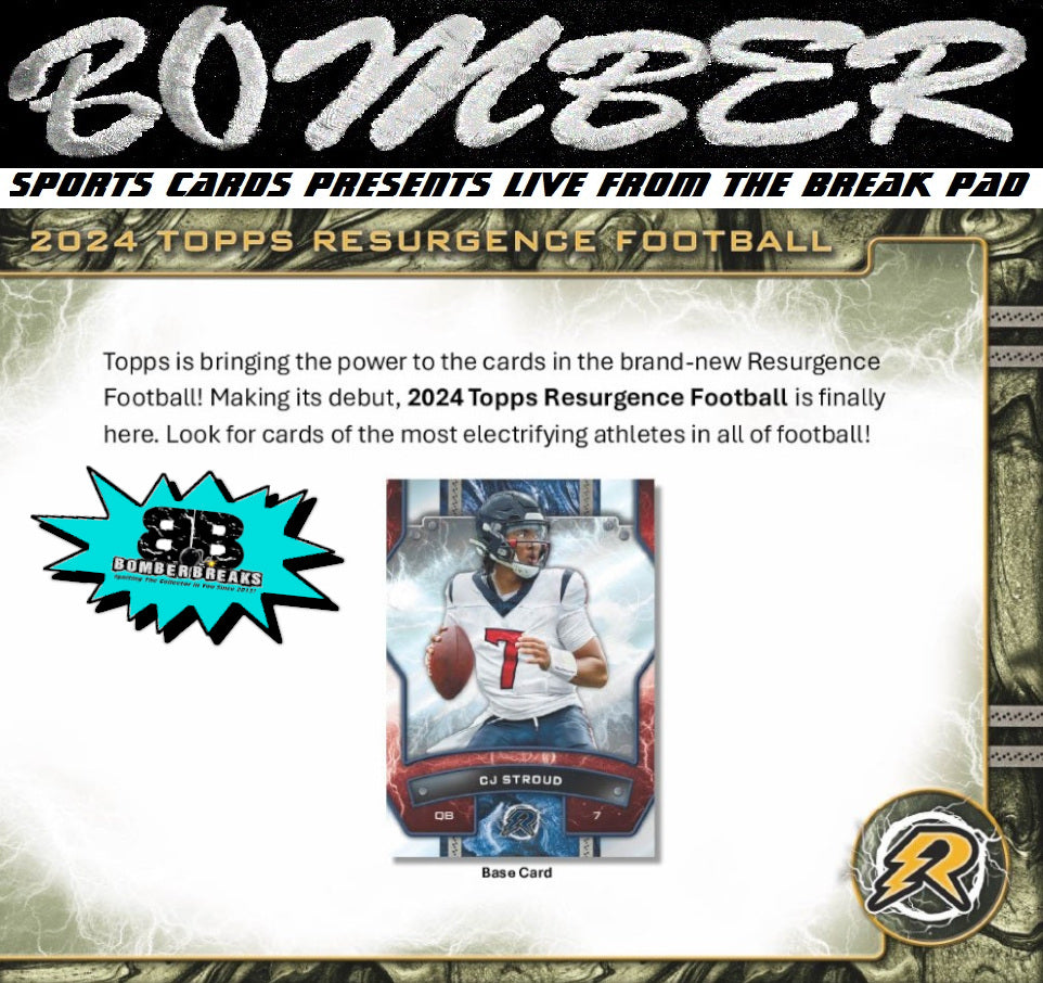 WEDNESDAY - 2024 Topps Resurgence Football Delight 5 Box Half Case Break - Pick Your Team #9 - Live 12/10/25