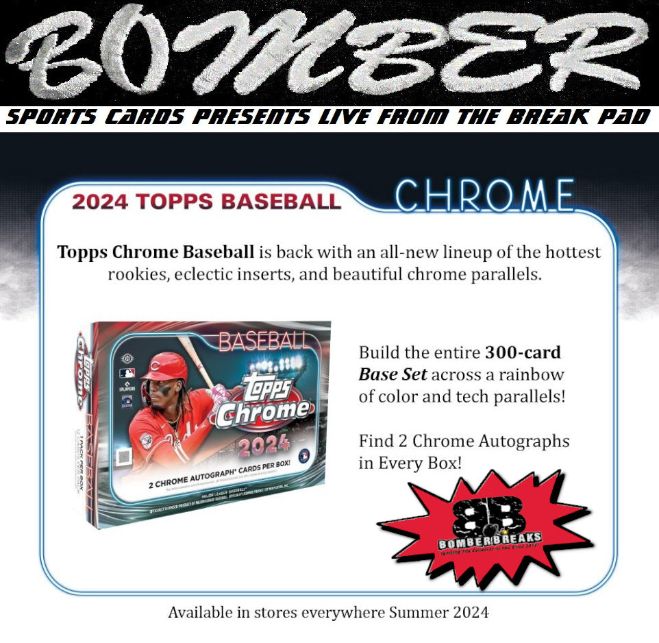 1:15pm EST - 🚨(NOW A FILLER) - 2024 NATIONAL BREAK - FRIDAY - 2024 Topps Chrome Baseball Delight 6 Box Case Break - Pick Your Team #23 - Live 7/26/24