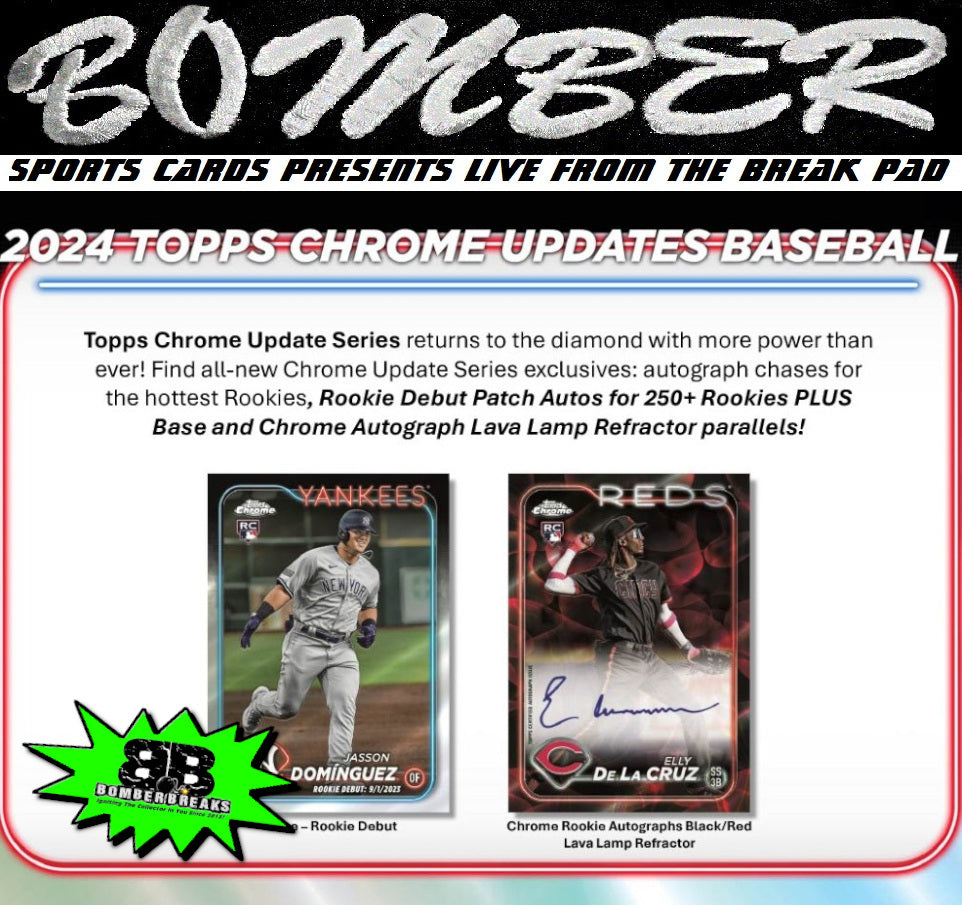 THURSDAY - 2024 Topps Chrome Update Series Baseball Breaker's Delight 10 Box Case Break - Pick Your Team #33 - Live 11/21/24