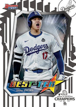 Load image into Gallery viewer, 8:10pm ET - 🚨(NOW A FILLER - Dodgers, Athletics, Nationals In!) - SUNDAY - 2025 Bowman's Best Baseball Hobby 4 Box Half Case Break - Pick Your Team #6 - Live 3/29/26
