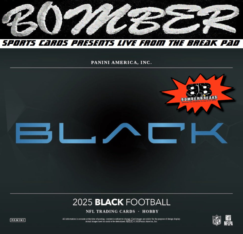 SUNDAY - 2025 Panini Black Football 12 Box Case Break - Pick Your Team #4 - Live 10/19/25