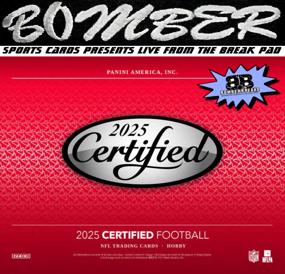 (⭐Code:  FALL20 saves 20%) - WEDNESDAY - 2025 Panini Certified Football 8 Box Half Case Break - Pick Your Team #5 - Live  11/12/25