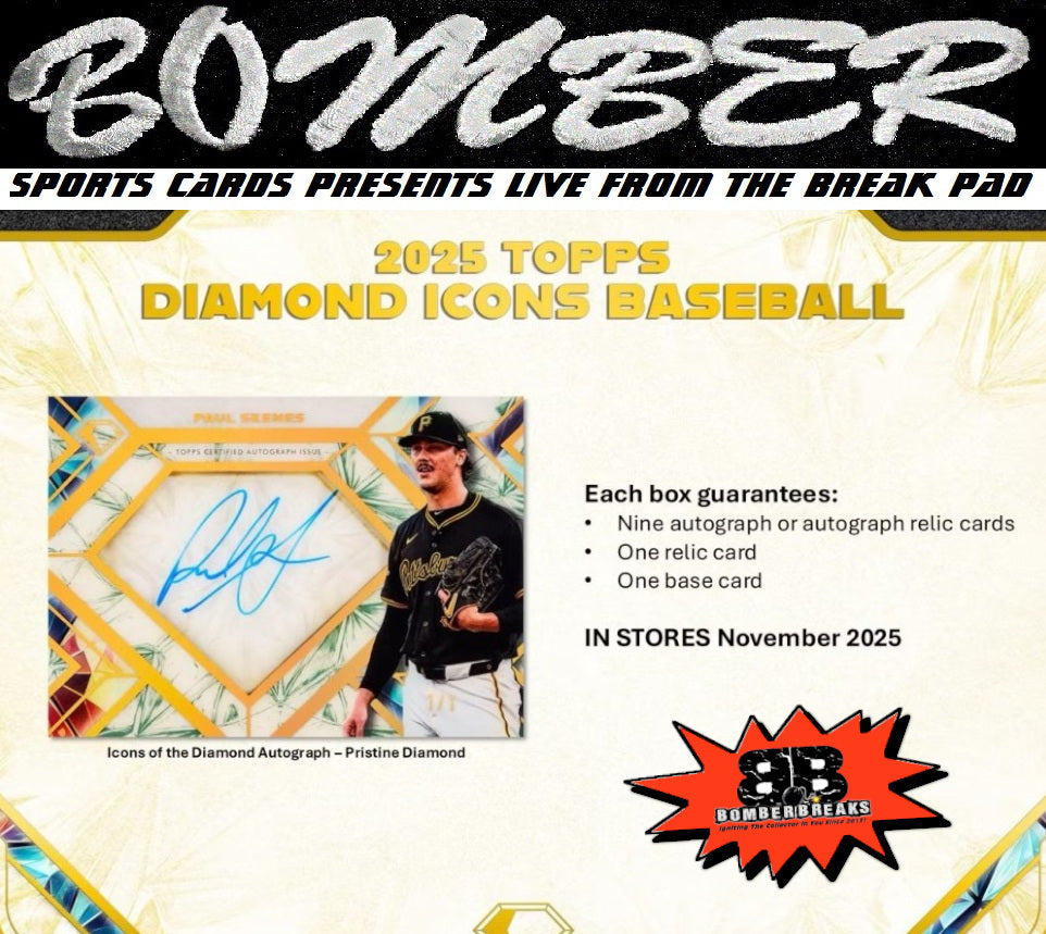 (Shipment Delay) WEDNESDAY - 2025 Topps Diamond Icons Baseball Hobby 1 Box Half Case Break - Pick Your Team #2 - Live 11/12/25