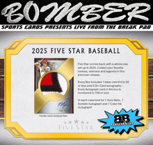 Load image into Gallery viewer, SUNDAY - 2025 Topps Five Star Baseball Hobby 3 Box Case Break - Pick Your Team #3 - Live 1/11/26
