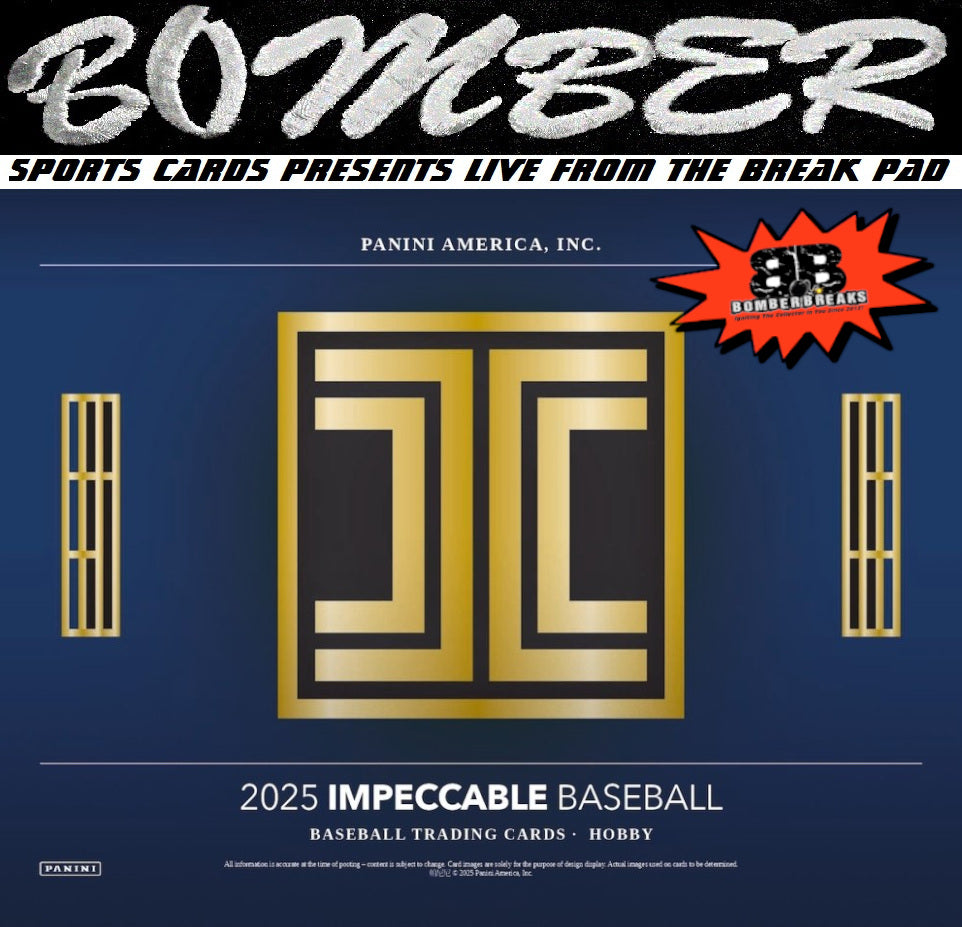 FRIDAY - 2025 Panini Impeccable Baseball Hobby 3 Box Case Break - Pick Your Team #2 - Live 9/5/25