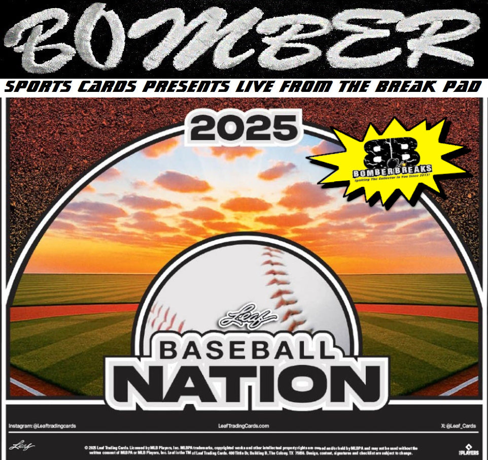 THURSDAY - 2025 Leaf Baseball Nation Jumbo 2-Box Break - Random First Letter #7 - Live 10/2/25