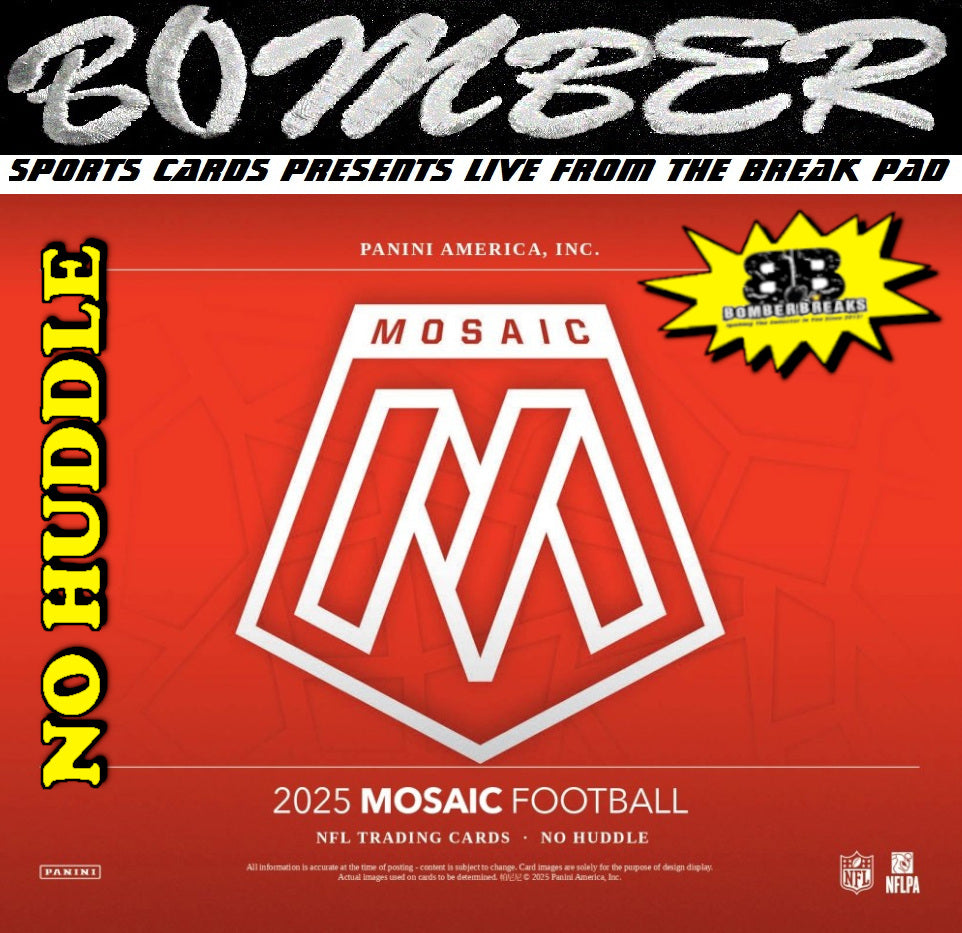 WEDNESDAY - 2025 Panini Mosaic No Huddle Football 5 Box Break - Pick Your Team #4 - Live 12/10/25