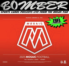 Load image into Gallery viewer, 2:45pm ET - 🚨(NOW A FILLER - Giants, Browns In!) - FRIDAY - 2025 Panini Mosaic Football Hobby 6 Box Half Case - Pick Your Team #7 - Live 1/23/26
