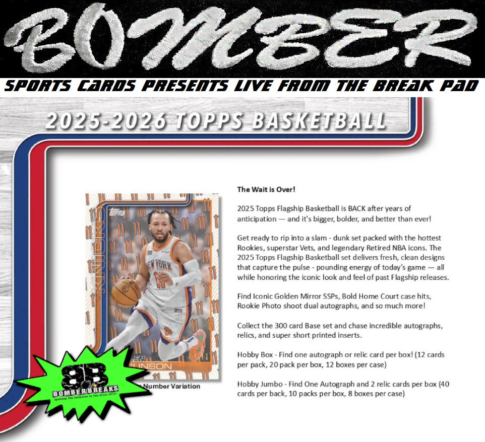 THURSDAY - 2025/26 Topps Basketball Hobby 12 Box Case Break - Pick Your Team #3 - Live 10/23/25