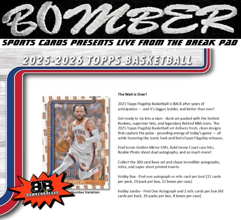 THURSDAY - 2025/26 Topps Basketball Jumbo 8 Box Case Break - Pick Your Team #7 - Live 10/23/25