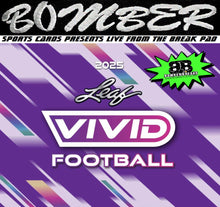 Load image into Gallery viewer, WEDNESDAY - 2025 Leaf Vivid Football Jumbo 1-Box Break - Random Checklist #5 (20 Names Per Spot) - Live 10/21/26
