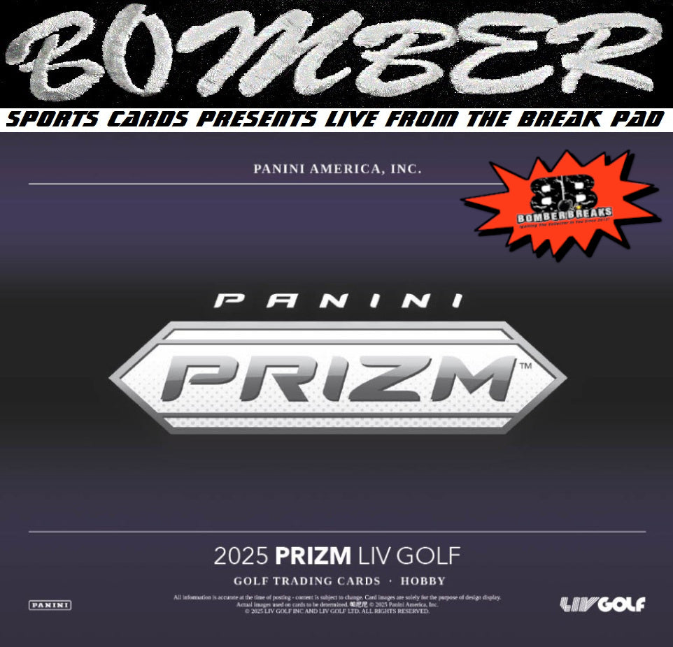 SUNDAY - 2025 Panini Prizm LIV Golf Hobby 3-Box Break - Random Team #2 - Live 8/24/25