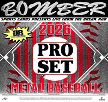 Load image into Gallery viewer, 9:25pm ET - MONDAY - 2026 Pro Set Metal Baseball Hobby 5-Box Break - Random Checklist #1 - (11 Names Per Spot) - Live 7/13/26
