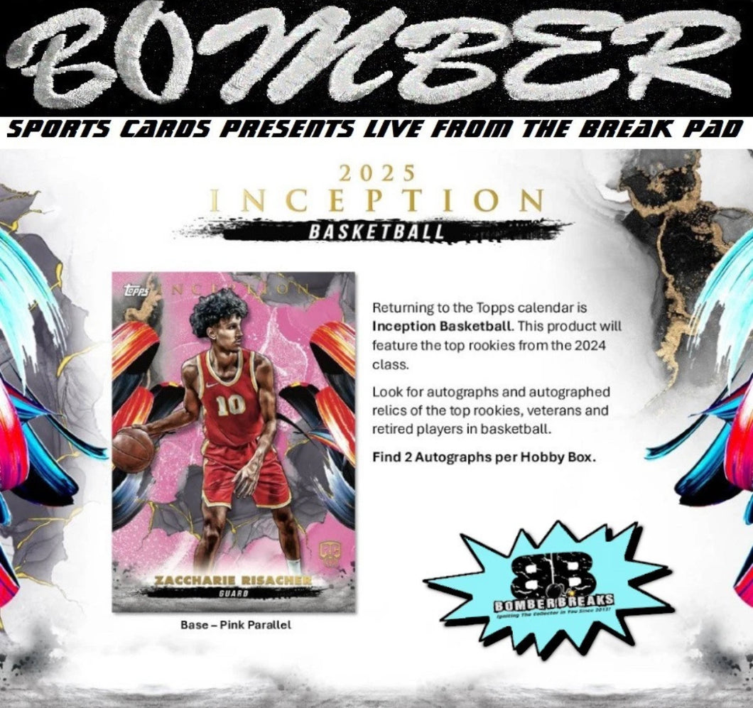 FRIDAY - 2024/25 Topps Inception Hobby Basketball 16 Box Double Case Break - Pick Your Team #3 - Live 9/12/25