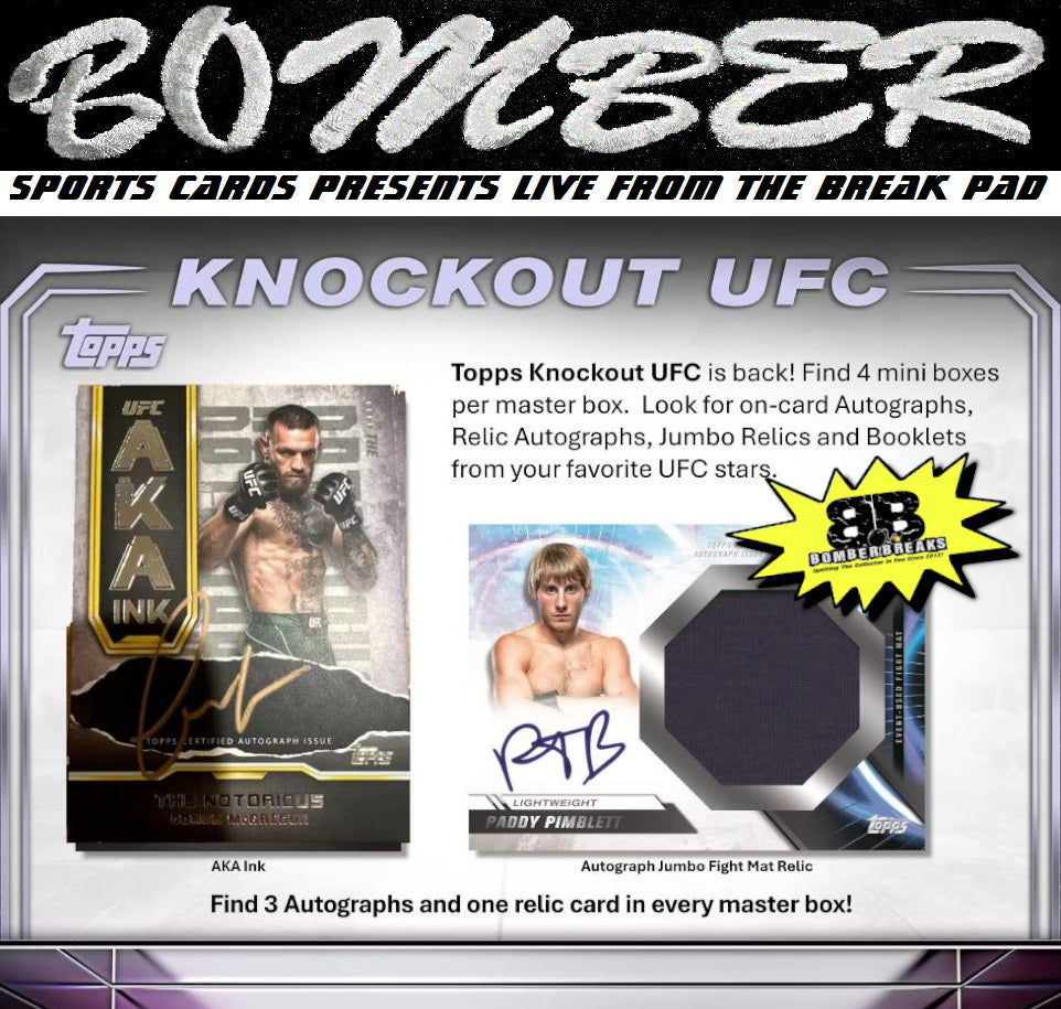 SUNDAY 2024 Topps UFC Knockout Hobby 2 Box Break Random First Lett