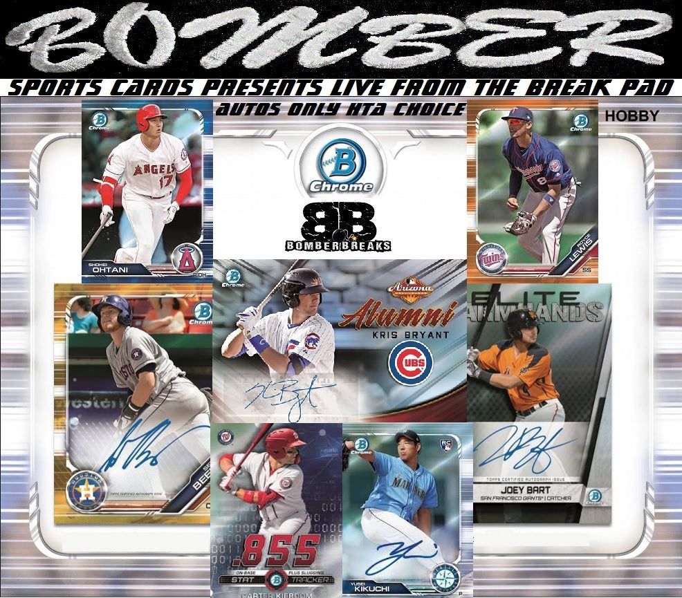 SUNDAY - (Raleigh 1st Bowman Chase!) 2019 Bowman Chrome Baseball HTA Choice 12 Box Case Break - Random Team #15 - Live 8/24/25